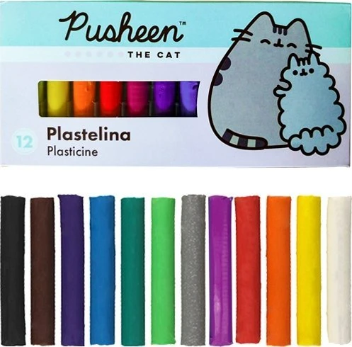 St. Majewski Plastilinas 12 spalvų su Pusheen personažu