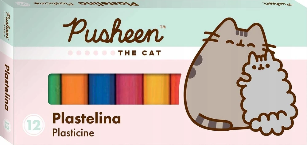 St. Majewski Plastilinas 12 spalvų su Pusheen personažu