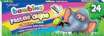 BAMBINO Pastelės Aliejinės kreidelės 24 spalvos