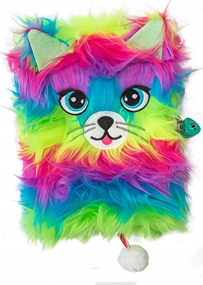 St. Majewski Dienoraštis su 3D spyna „vilkas“ A5, 96 lapai RAINBOW CAT Popierius TARGI