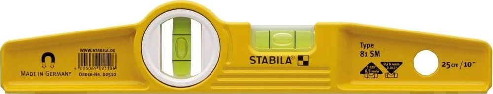 Gulsčiukas su magnetu STABILA 25cm 81SM