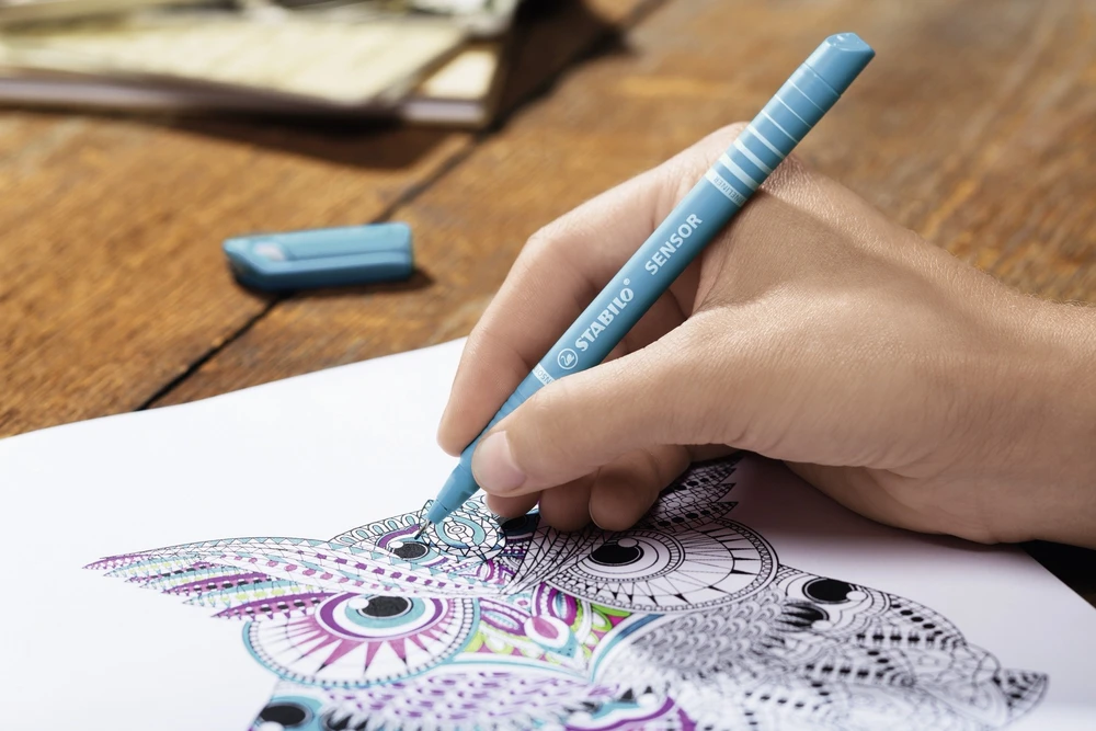 Stabilo Fineliner Sensor 189, 0,3 mm, rød, æske a 10 stk.