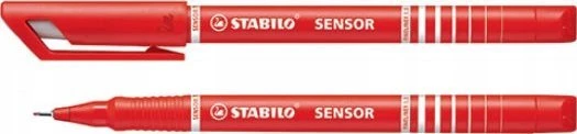 Stabilo Fineliner Sensor 189, 0,3 mm, rød, æske a 10 stk.