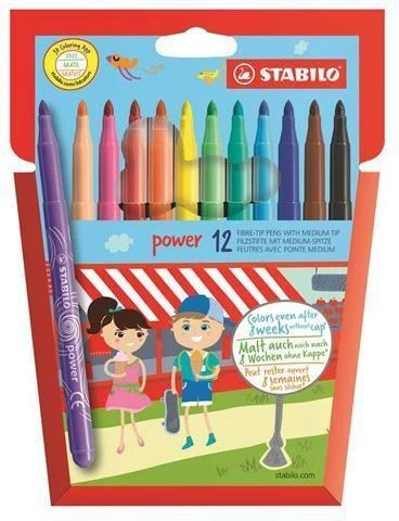 Stabilo Flomasteriai POWER 18sp.