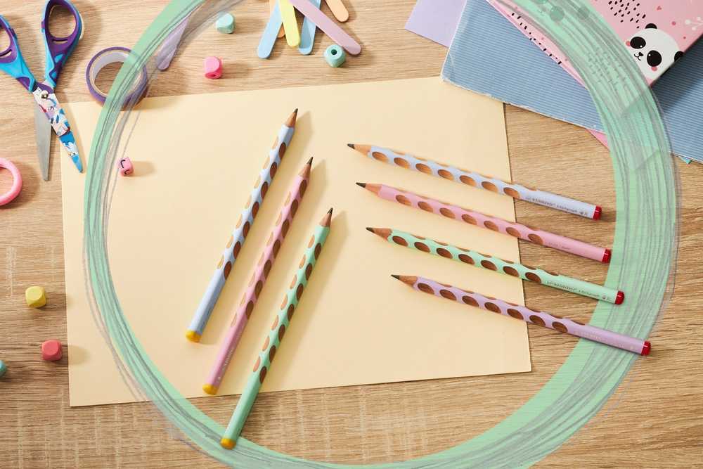 Stabilo Pieštukas HB EASY graph R pastel rausvas