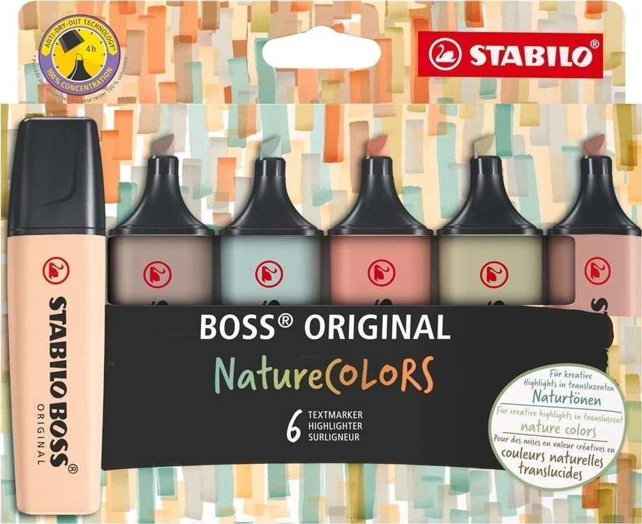 Stabilo Teksto žymekliai BOSOoriginal NatureColors 6vnt