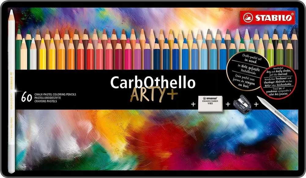 Stabilo CarOthello 60 pastelinių pieštukų rinkinys metalinėje dėžutėje
