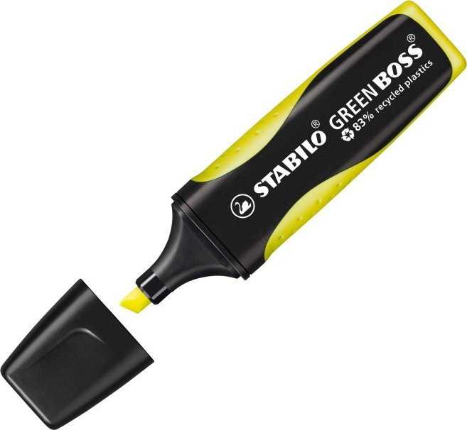 Stabilo Stabilo Žalias Boss Gul - 83% genanvendt plast - (10 stk.)