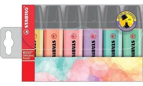 Stabilo Highlighter Boss pastelinis 6 spalvų dėklas (241292)