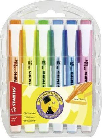 Stabilo Highlighter Swing Cool 6 spalvų dėklas (165439)