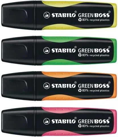 Stabilo Green Boss žymeklių rinkinys spalvotais galais
