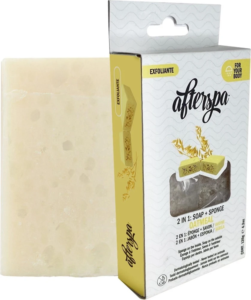 AfterSpa avižinių dribsnių muilo kempinė daugiafunkcinė muilo kempinė 120 g