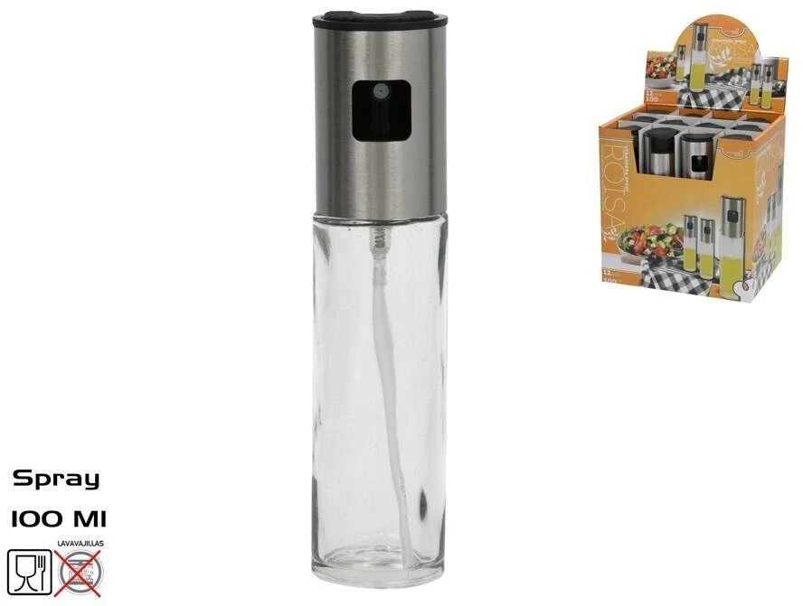 Stabilus Metāla eļļas izsmidzinātāja pudele 100 ml 18 x 4 3 x 4 3 cm KITCHEN&GO