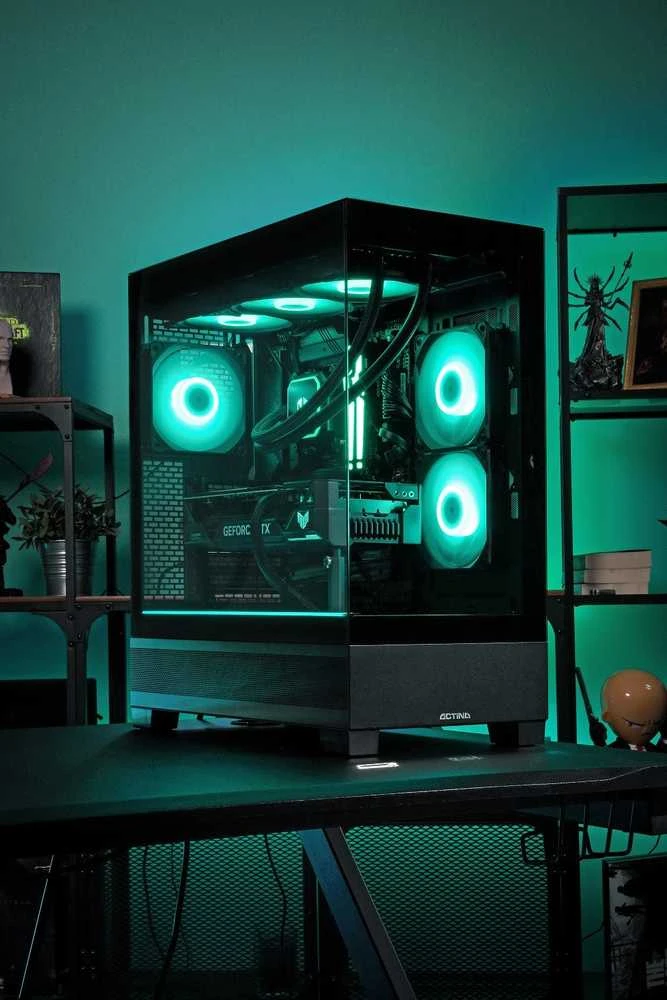 Stacionarus kompiuteris Actina 5901443416562 PC AMD Ryzen™ 9 7900 32 GB DDR5-SDRAM 2 TB SSD NVIDIA GeForce RTX 5080 Midi Tower Juodas