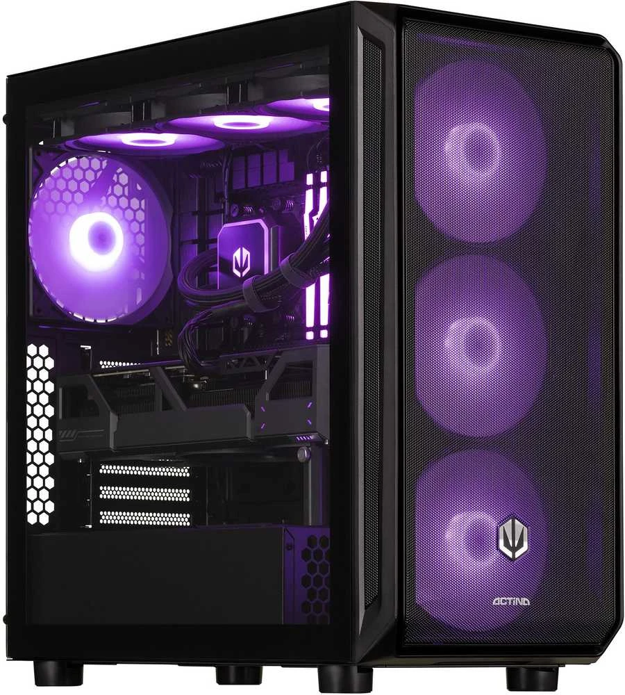 Stacionarus kompiuteris Actina 5901443414476 asmeninis kompiuteris AMD Ryzen™ 7 7800X3D 32 GB DDR5-SDRAM 2 TB SSD NVIDIA GeForce RTX 5070 Midi Tower Juodas