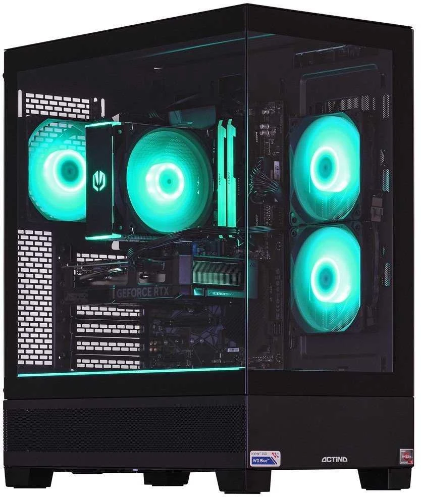 Stacionarus kompiuteris Actina 5901443421085 PC AMD Ryzen™ 5 5600X 32 GB DDR4-SDRAM 1 TB SSD NVIDIA GeForce RTX 5060 Midi Tower Juodas
