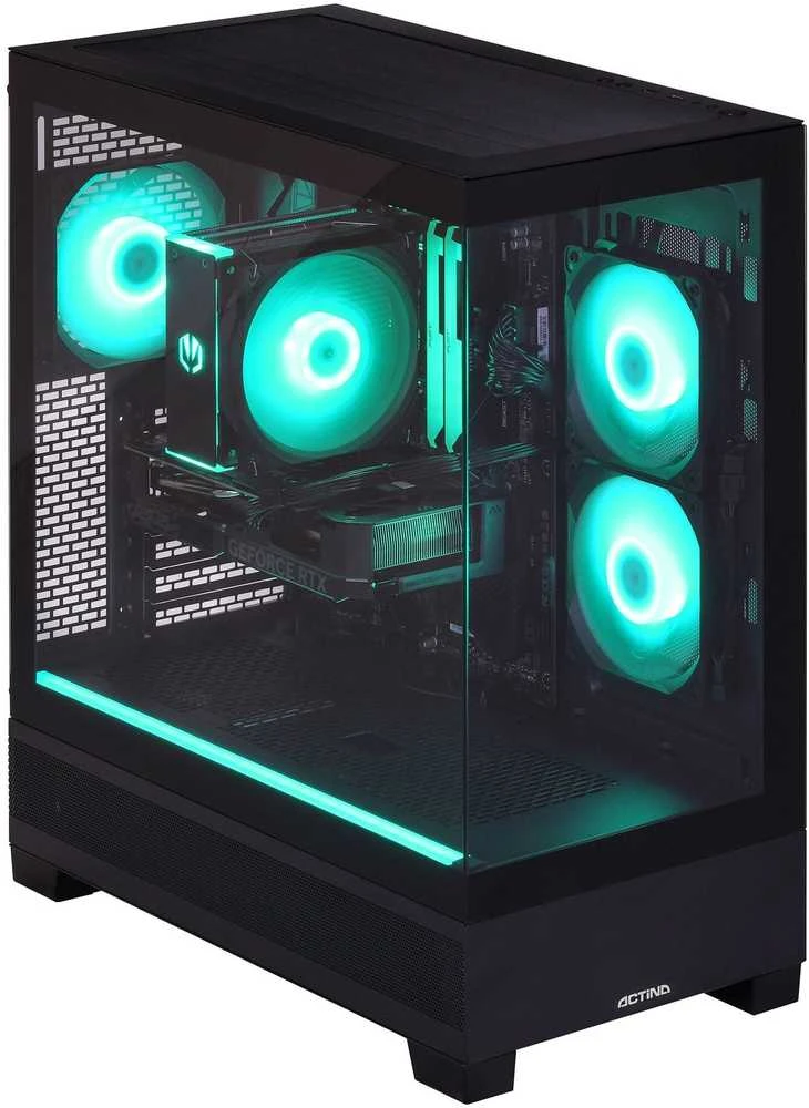 Stacionarus kompiuteris Actina 5901443416395 PC AMD Ryzen™ 5 7600X 32 GB DDR5-SDRAM 1 TB SSD NVIDIA GeForce RTX 5070 Midi Tower Juodas