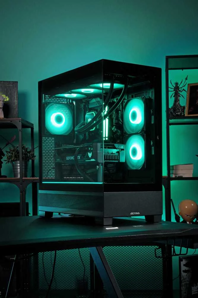 Stacionarus kompiuteris Actina 5901443416364 PC AMD Ryzen™ 7 9800X3D 32 GB DDR5-SDRAM 1 TB SSD NVIDIA GeForce RTX 5070 Midi Tower Juodas