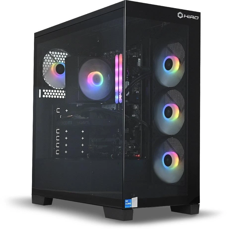 Stacionarus kompiuteris Hiro HIRO Aurora kompiuteris, Core i5-14400F, 16 GB, RTX 5060, 1 TB M.2 PCIe, Windows 11 Home