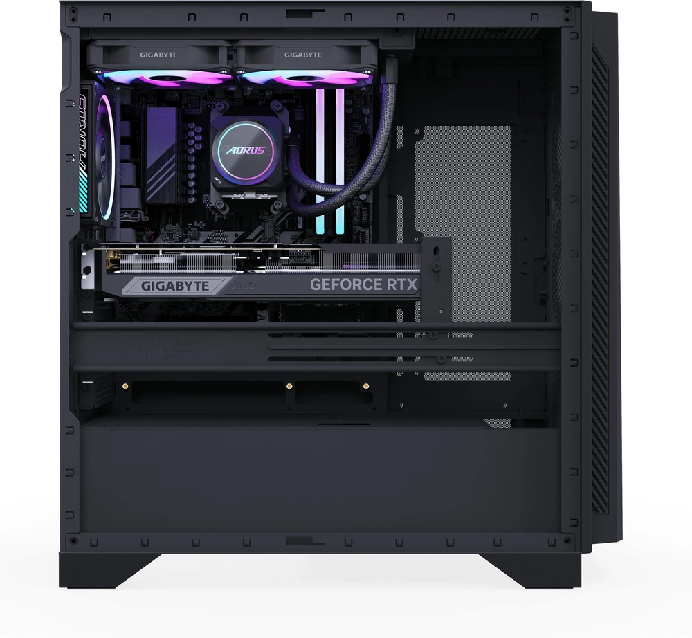 Stacionarus kompiuteris „Gigabyte Aorus Prime 5 AP551“ kompiuteris, „Ryzen 7 9800X3D“, 32 GB RAM, RTX 5070 Ti vaizdo plokštė, 2 TB M.2 PCIe diskas, „Windows 11 Home“