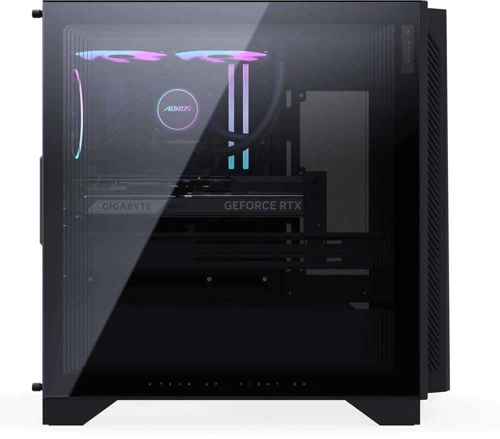 Stacionarus kompiuteris „Gigabyte Aorus Prime 5 AP551“ kompiuteris, „Ryzen 7 9800X3D“, 32 GB RAM, RTX 5070 Ti vaizdo plokštė, 2 TB M.2 PCIe diskas, „Windows 11 Home“