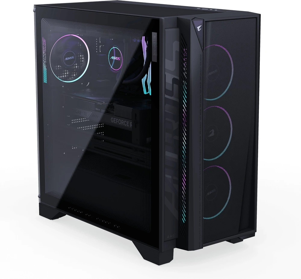 Stacionarus kompiuteris „Gigabyte Aorus Prime 5 AP551“ kompiuteris, „Ryzen 7 9800X3D“, 32 GB RAM, RTX 5070 Ti vaizdo plokštė, 2 TB M.2 PCIe diskas, „Windows 11 Home“