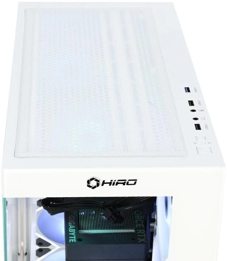 Stacionarus kompiuteris Kompiuteris Hiro Aurora Intel i7 14700F RTX 5050 8GB 16GB 1TB SSD WIFI W11 Baltas (ZKG-i75050-WH01A)