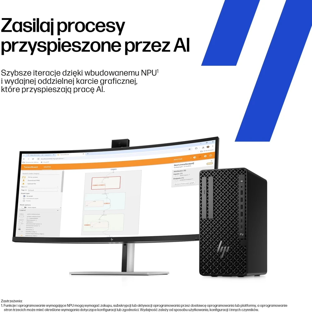 Stacionarus kompiuteris Hewlett Packard (HP) Darbo stotis z1 bokštas g1i u5-245 1TB/32/w11p dn7z3et