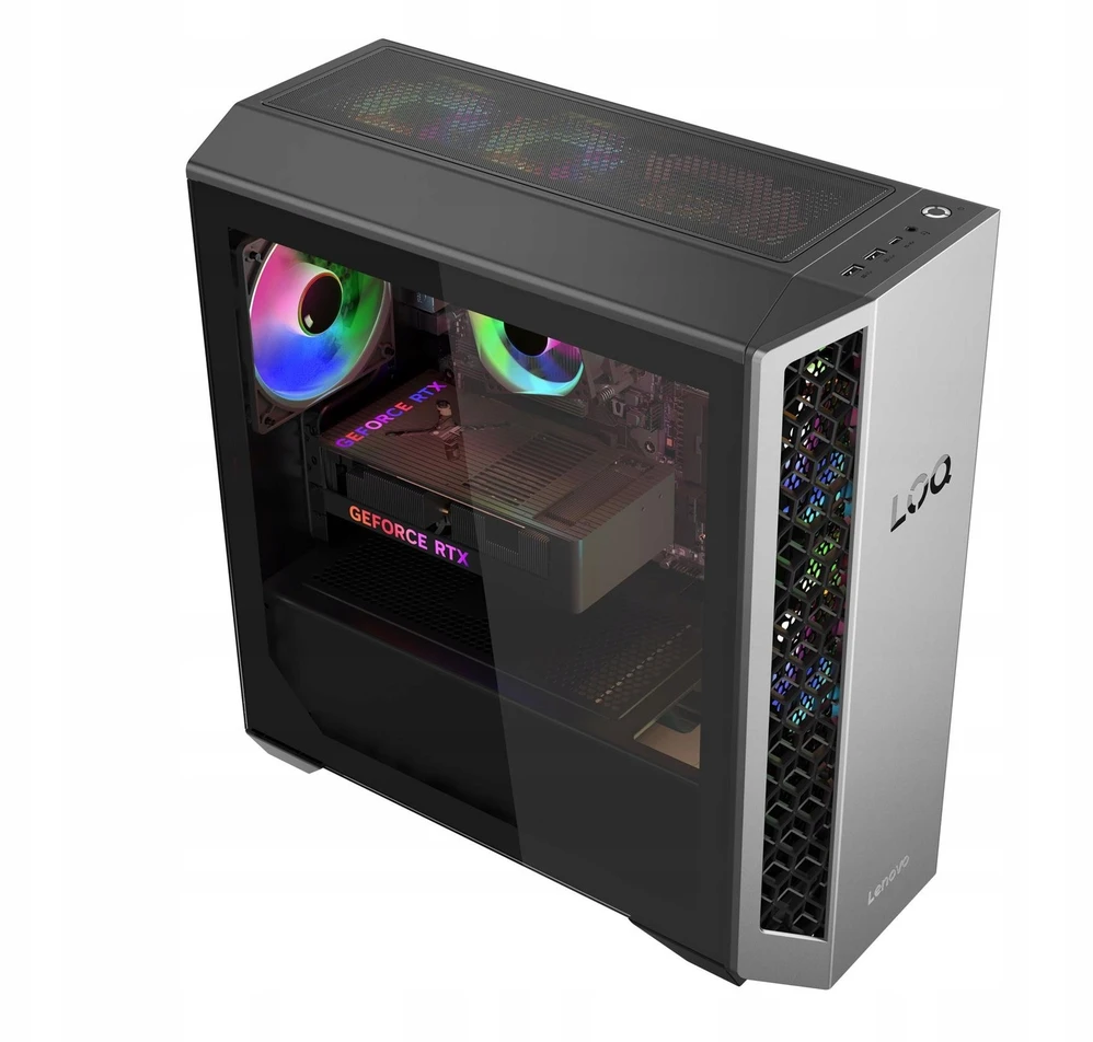 Stacionarus kompiuteris Lenovo LOQ Tower 26ADR10 Ryzen 7 8745HX 32GB DDR5 5200 1TB SSD GeForce RTX 5070 12GB Windows 11 Luna Pilkas / Eclipse Juodas