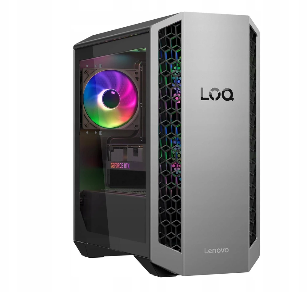 Stacionarus kompiuteris Lenovo LOQ Tower 26ADR10 Ryzen 7 8745HX 32GB DDR5 5200 1TB SSD GeForce RTX 5070 12GB Windows 11 Luna Pilkas / Eclipse Juodas