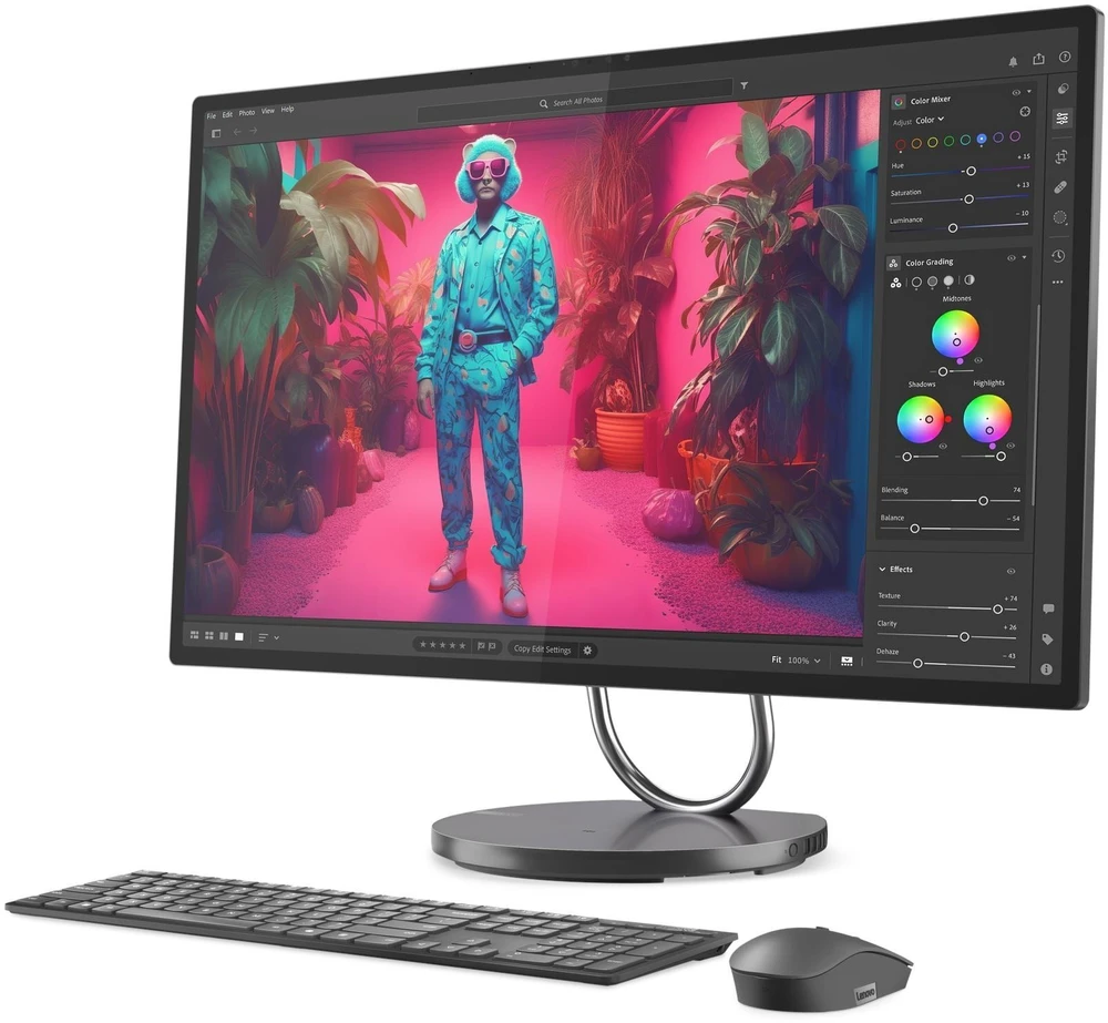 Lenovo Yoga AIO 32ILL10 Ultra 7 256V 31.5" UHD IPS 495 nitų 16GB LPDDR5X-8533 1TB SSD Intel Arc Graphics 140V 5.0MP kamera + IR Windows 11 Pro Storm Pilkas