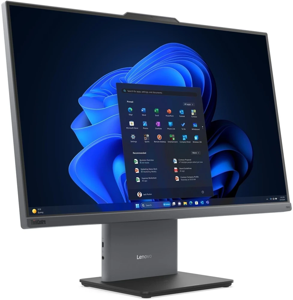Stacionarus kompiuteris „Lenovo ThinkCentre Neo 50a“ 27 kartos 6 LNL 13QF001VPB „Ultra 7“ 256 V lietimui jautrus kompiuteris, 27 colių FHD, 16 GB, 512 SSD, W11Pro procesorius