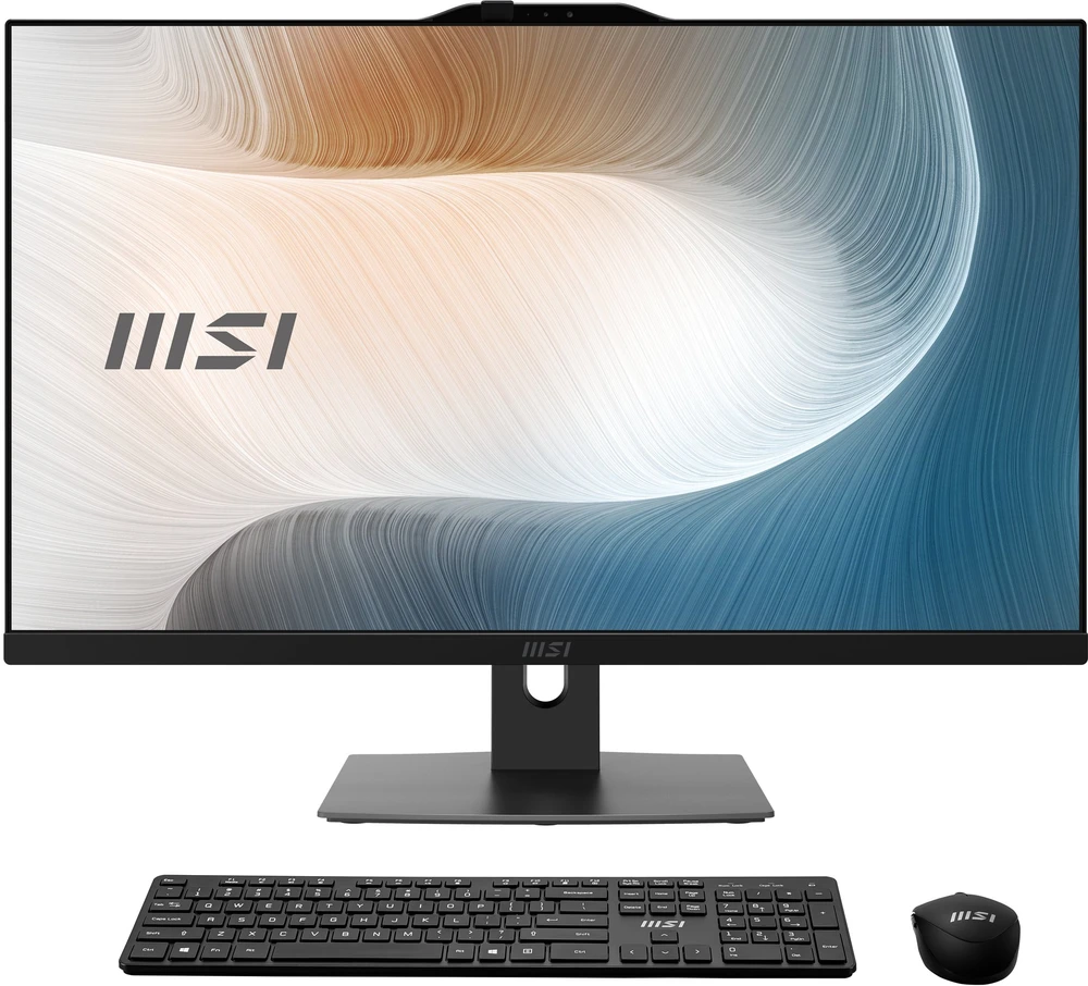 MSI Modern AM272P 1M-1293XEU All-in-One PC/workstation Intel Core 5 120U 68.6 cm (27") 1920 x 1080 pikselių 16 GB DDR5-SDRAM 512 GB SSD Wi-Fi 6E (802.11ax) Juodas