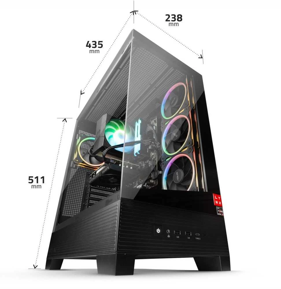 LYNX Challenger Ryzen 5 7600X 32GB 1TB SSD NVMe RTX 5060 8G W11 Pradinis puslapis