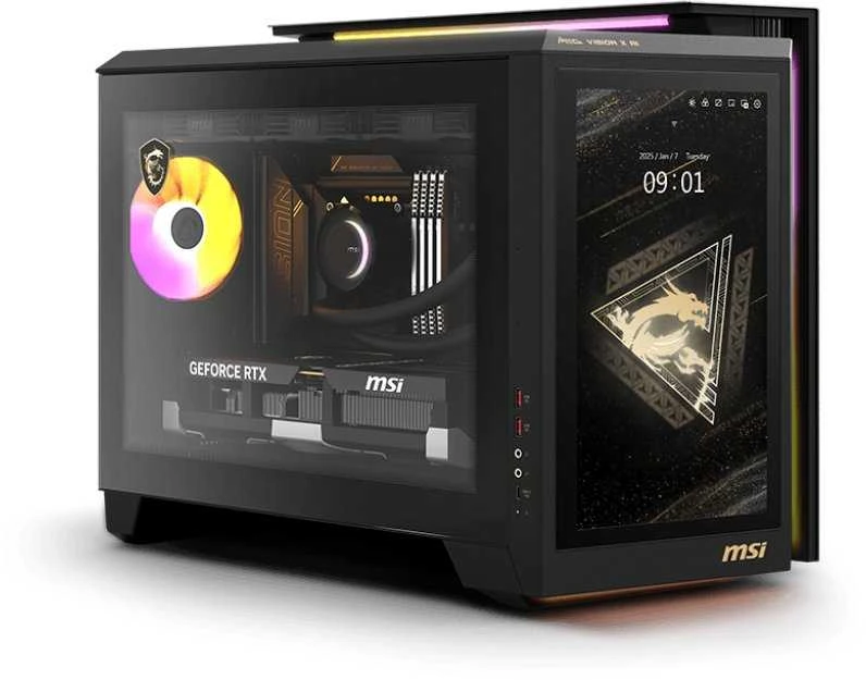 MSI MEG Vision X AI 2NVV7-009AT stacionarus kompiuteris su Intel Core 7 ULTRA 7 265K procesoriumi, 32 GB DDR5 RAM, 1 TB M.2 SSD, GeForce RTX 5080 (16 GB GDDR6X) vaizdo plokšte, Windows 11 Home