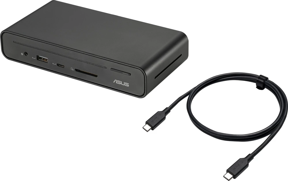„Asus Triple Screen USB-C Dock Duo DC301 Duo“ | 90XB0A5N-BDS010 | Ethernet LAN (RJ-45) jungtys: 1 | DisplayPort jungčių kiekis: 2 | HDMI jungčių kiekis: 1