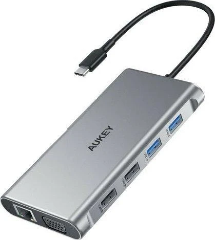 Aukey CB-C89 USB-C adapteris su šoninėmis jungtimis