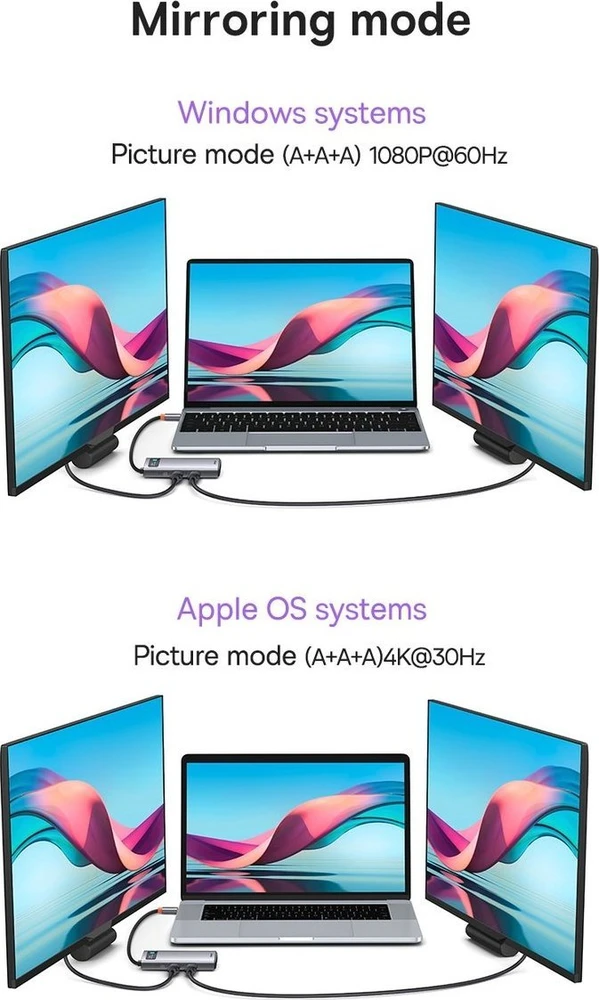 Hub 7in1 Baseus Metal Gleam Series USB-C iki 3x USB 3.0 + HDMI + USB-C PD + VGA + Ethernet RJ45