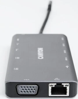 CANYON šakotuvas DS-12 13in1 4k USB-C Tamsiai pilka