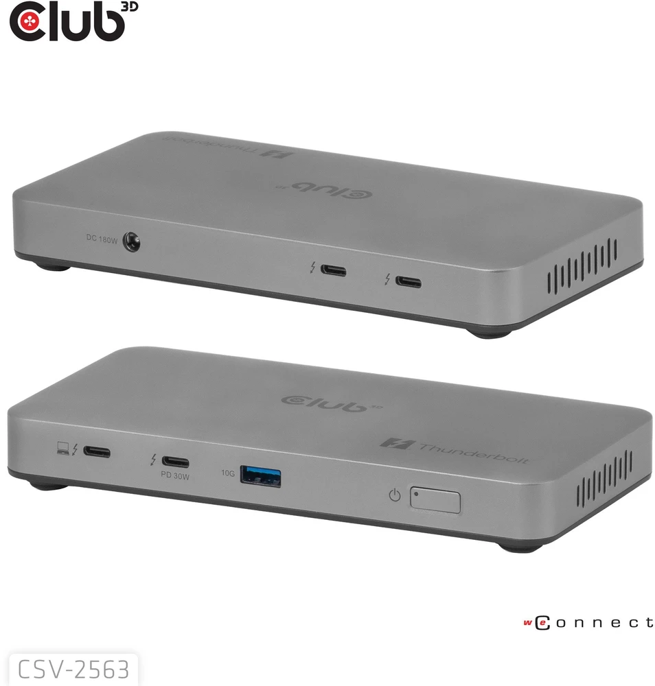 Šakotuvas „Club 3D“ stotis / replikatorius CLUB3D CSV-2563 šakotuvai ir koncentratoriai