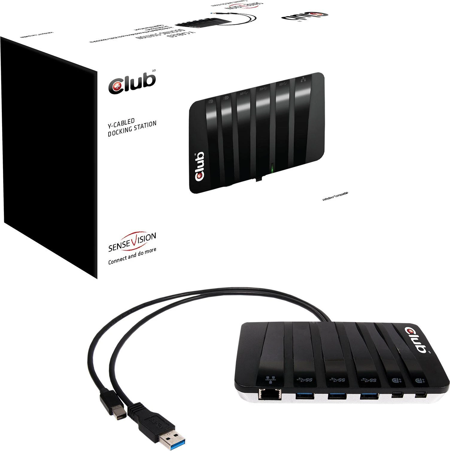 Club 3D CLUB3D SenseVision USB 3.0 + Dual Mini DisplayPort™ MST prijungimo stotis