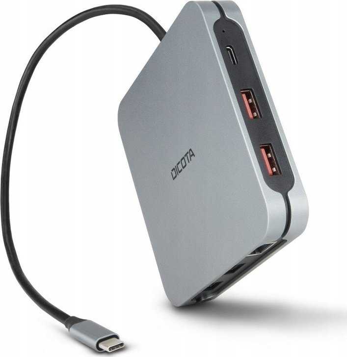 Dicota Nešiojama „10 viename“ HDMI PD 100 W 8K USB-C prijungimo stotis