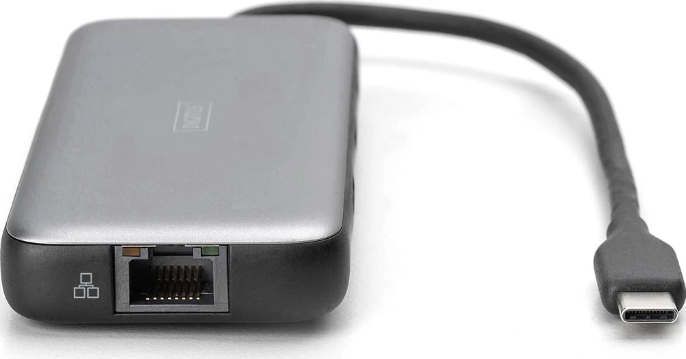 „Digitus“ USB-C prijungimo stotelė, 7 prievadų | DA-70914 | Ethernet LAN (RJ-45) jungtys 1 | HDMI jungtys kiekis 1