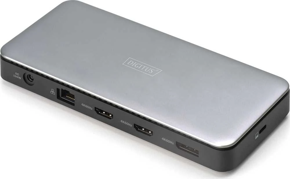 „Digitus USB-C“ prijungimo stotelė, 11 prievadų | DA-70917 | HDMI jungčių kiekis: 2 | Ethernet LAN