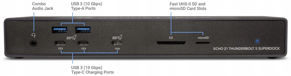 Šakotuvas Sonnet Stacja/replikator Echo 21 SecureDock Thunderbolt 5 (ECHO-DK21-T5)