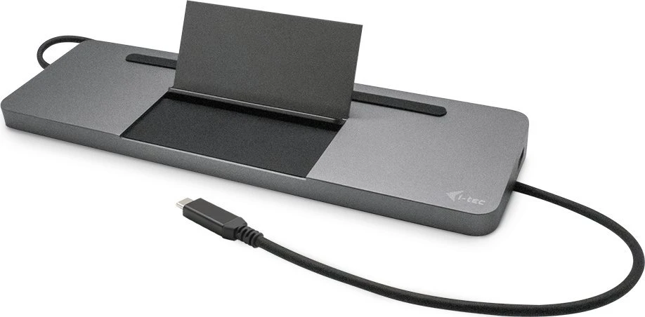 I-TEC USB-C Metal 4K 3xDisplay DS 1xHDMI1xVGA1xDP 1xSD+1xmicroSD CR 1xGLAN 1x3.5mm Garsas 2xUSB 3.0 2xUSB 2.0 1xUSB-C PD+ įkroviklis 100W