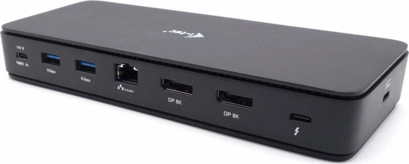 I-TEC Thunderbolt 4 2x Ekranas Dock Generation 3 7x USB + jo 1x TB4 2.5GLAN PD 92W 1m TB4 Kabelis SD/TF kortelių skaitytuvas 3,5 mm garso