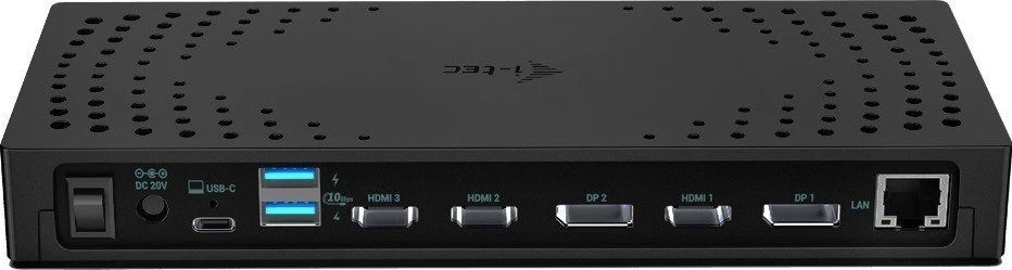 I-TEC USB 3.0 USB-C Thunderbolt 3x 4K prijungimo stotis Gen 2 + maitinimo tiekimas 100 W