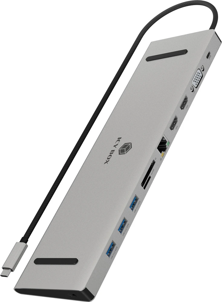Icy Box Raidsonic prijungimo stotis | IB-DK2106a-CPD | Ethernet LAN (RJ-45) jungtys 1 | VGA (D-Sub) jungtys kiekis 1 | HDMI jungtys 2 kiekis