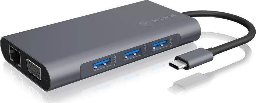 Icy Box IB-DK4040-CPD adapteris su USB-C jungtimi
